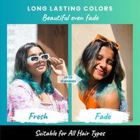 2.Oh! Italian- Aqua Marine Hair Color For Women & Men | Ammonia-Free DIY Semi Permanent Hair Color | Enriched with Argan Oil | Lasts upto 12-15 Washes | Pack of 2