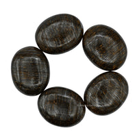 Bronzite Palm Stone - Pocket Massage Worry Stone for Natural Body Chakra Balancing, Reiki Healing and Crystal Grid Bronzite
