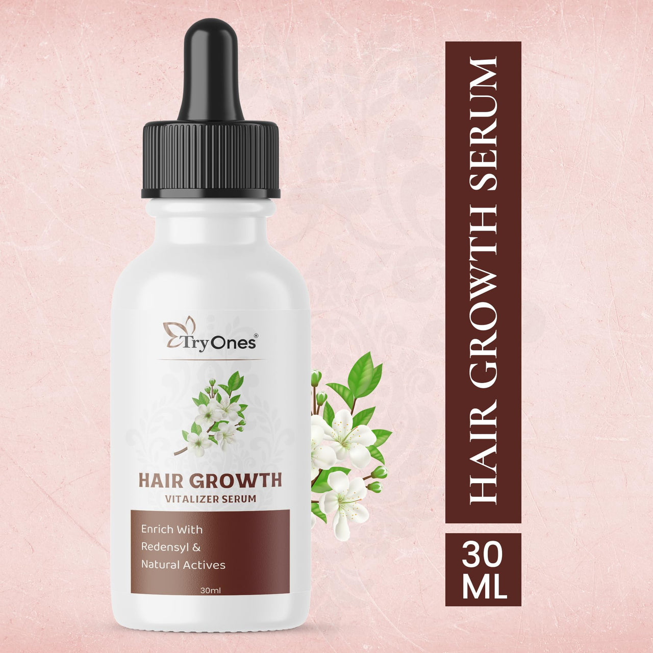 TryOnes Professional Hair Serum for Frizzy Hair||Serum for Women & Men||All Hair Types for Frizz-free, Smooth & Glossy Hair||Hair Growth Vitalizer Serum_30ML