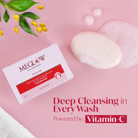 Meglow Beauty Bathing Soaps Bar Combo Pack Of 5(75g) with Potent Vitamin-C - Body Soap Cleanser for Dry Skin|Skin lightening/whitening Soap|Make Skin Soft,Smooth & Nourished - For All Skin Type