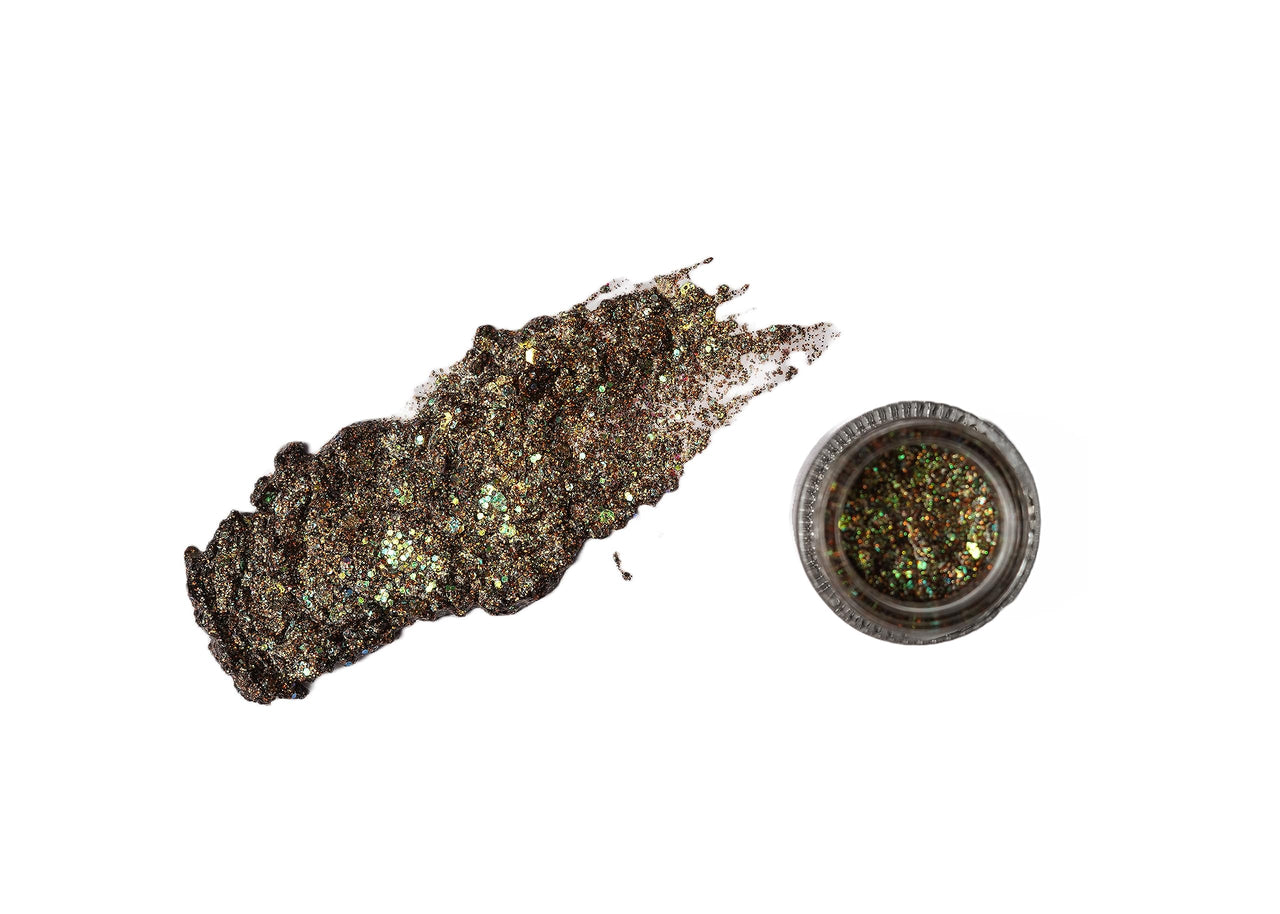 TS Cosmetics Gel Glitter Eyeshadow Hair Glitters | Holographic Chunky Body and Face Sparkling Gel Glitter | Long Lasting Waterproof Glitter (Beat That Eye)