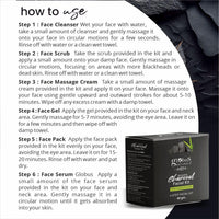 Globus Naturals Charcoal Men Face Wash & Facial Kit Combo, Anti Pollution Formula, For Normal to Oily Skin