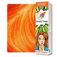 Streax Professional Hold & Play Funky Colour, Oomphy Orange, 100g | Orange Hair Colour I Vibrant Semi-Permanent Hair Colour | Ammonia Free, Peroxide Free