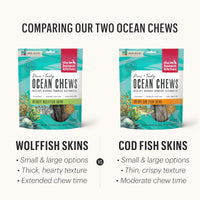 The Honest Kitchen Ocean Chews Hearty Wolffish Skins Dog Treats, 6 oz (Beams) 6 Ounce (Pack of 1)