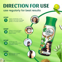 Dabur Vatika Enriched Coconut Hair Oil - 300ml | For Strong, Thick & Shiny Hair | Clinically Tested to Reduce 90% Hairfall in 4 Weeks | Prevents Dull & Damaged Hair | Enriched with 10 Herbs
