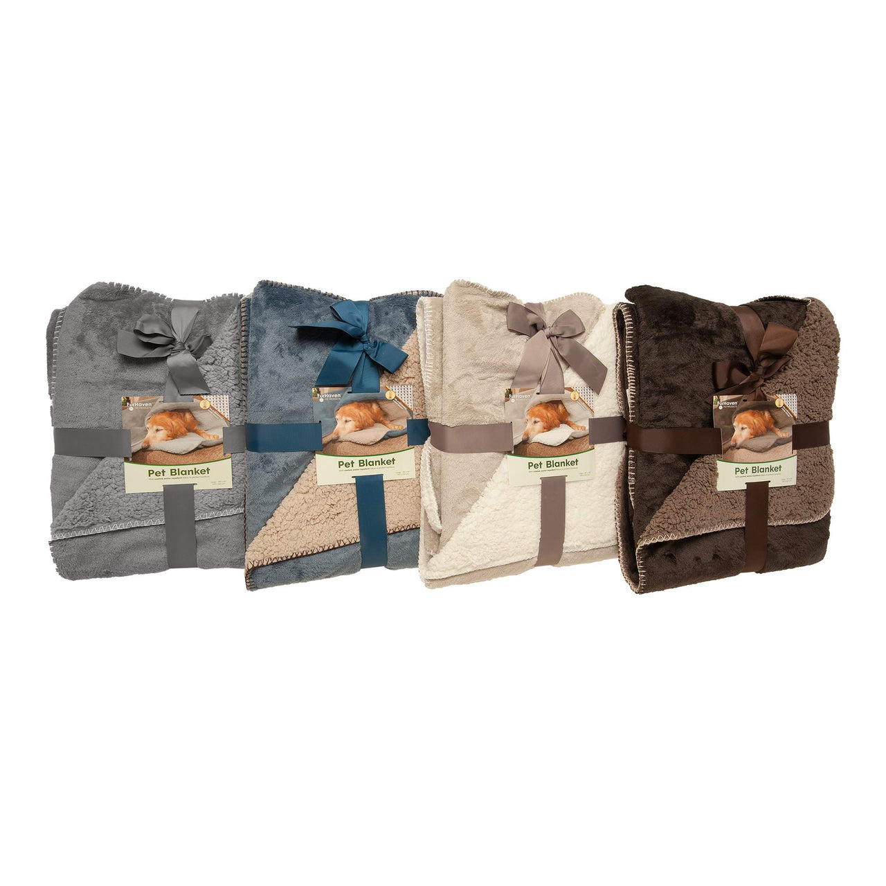 Furhaven Waterproof & Self-Warming Throw Blanket for Dogs & Indoor Cats, Washable & Reflects Body Heat - Terry & Sherpa Dog Blanket - Espresso, Large