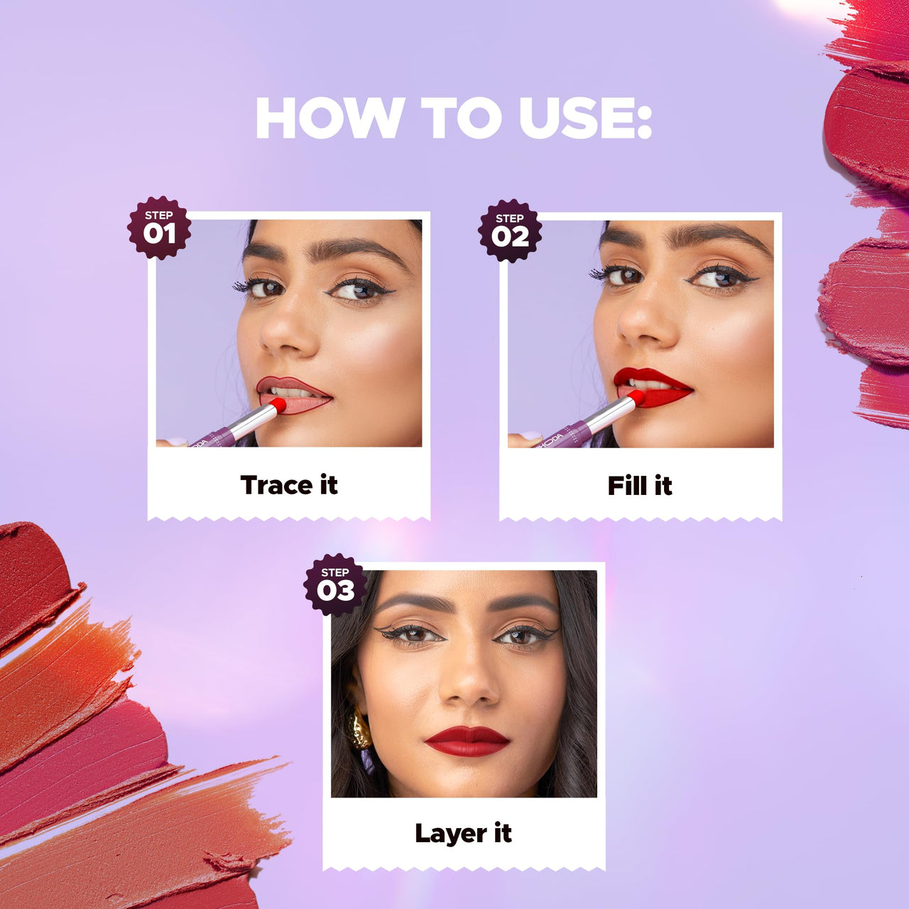 Hilary Rhoda Pro Matte Non-Transfer Lipstick | Waterproof & Smudge-Proof | 12-Hour Long Stay | 24 Shades Available | Highly Pigmented Matte Finish Lipstick | 2g - (Wine Rouge | Shade 24)