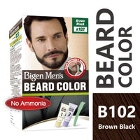 Bigen Men's  Beard Color, Brownish Black B102, 40g & Bigen Men's  Speedy Color, Brown Black 102, 80g