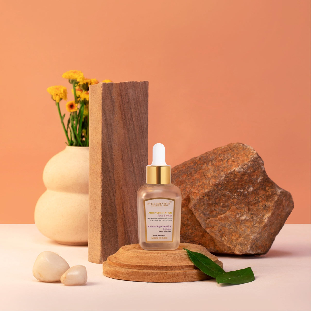 RYLLZ ESSENTIALS Anti-Pigmentation Face Serum | with 2% Alpha Arbutin, 2% Kojic Acid, 5% Niacinamide & Tocopherol | for Pigmentation, Blemishes, Acne Marks, Tanning & Dark Spots Removal | 30ml