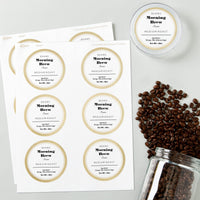 Avery Matte White Labels with Metallic Gold Borders, 3