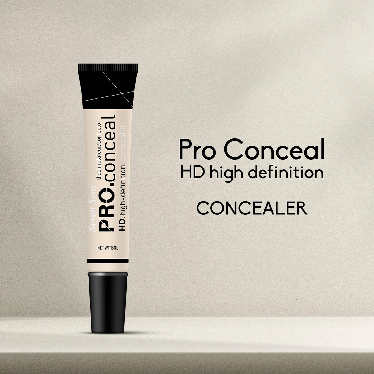 Seven Seas HD Pro Matte Liquid Concealer | Dissimilateur/Corrector | Ultra Blend-able Liquid Concealer | Water Resistant | High Coverage | Nude-15ml