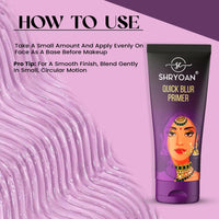 Shryoan Quick Blur Primer | Transparent Gel Formula | Oil-Free & Blendable | Long Lasting Makeup | All Skin Type | 30 Gram