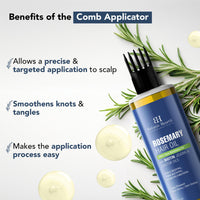 Botanic Hearth 100% Pure Rosemary Oil for Hair Growth | Controls Hair Fall, Promotes New Hair Growth | Hair Strengthening Treatment for Healthy Nourished Hair | 150 ml
