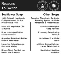 Soulflower Orange Carrot Handmade Soap 100% Natural, Cold-Processed Bath Bar with Essential Oils for Brightening Skin Tone, 150g (Pack of 2)