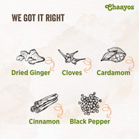Chaayos Instant Tea Premix - Regular Sugar - Adrak Elaichi Chai (15 Sachets*22 gram=330 gram) | Ready Mix Assam Tea | Desi Chai | Flavoured Premix