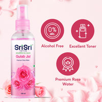 Sri Sri TATTVA shuddhta ka naam Gulab Jal Spray, 100ml (Pack of 6) - Pure Rose Water Mist for Hydrated, Glowing Skin - Premium Toner & Cleanser for Soft, Smooth Skin