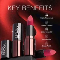 Hilary Rhoda Creamy Touch Lipstick | Infused with Olive Oil, Shea Butter & Vitamin E | Highly Pigmented & Creamy Texture | Long Lasting & Keeps Lips Moisturising - 4g (Pink Star - Shade 04)