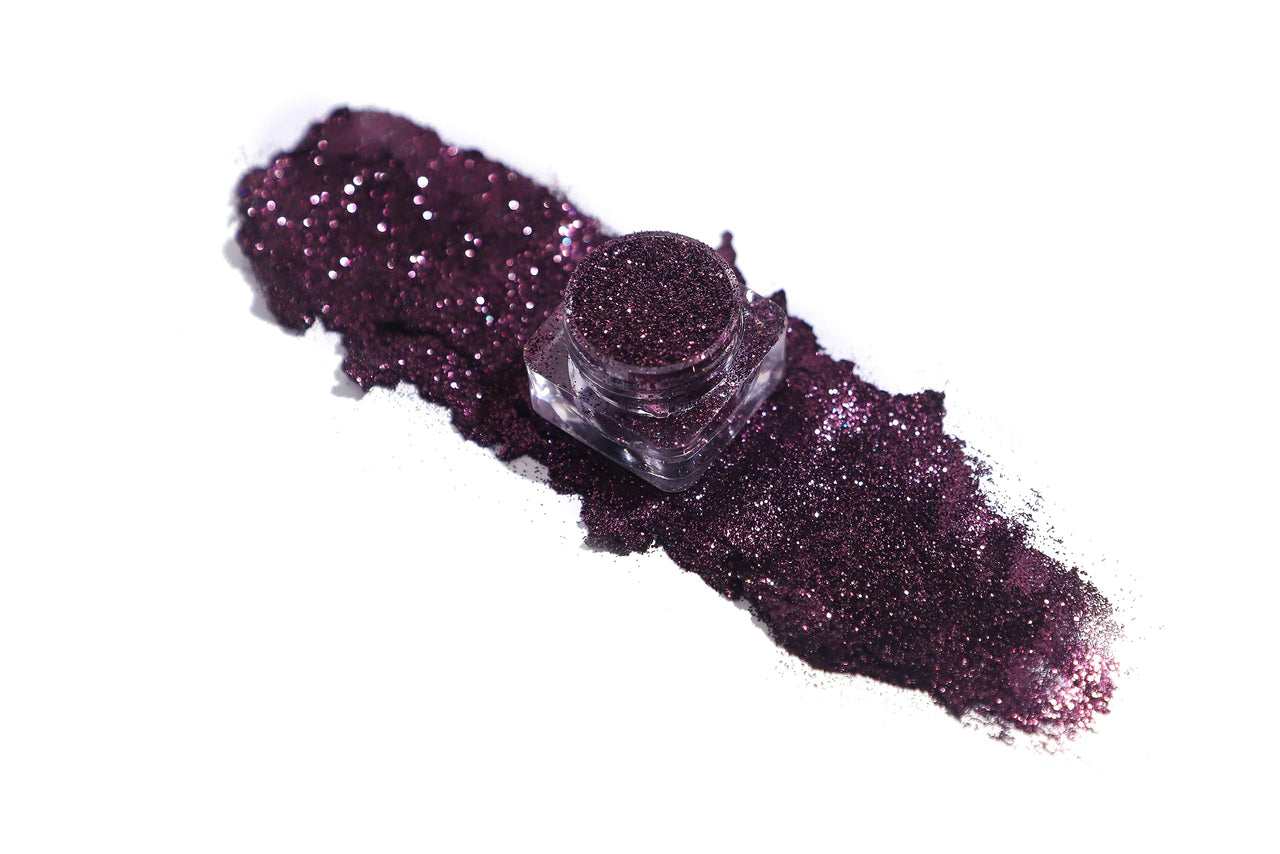 TS COSMETICS Pro Glitter Eyeshadow Palette – Plum | Pressed Glitter, Shimmer & Matte Finishes | Highly Pigmented, Long-Lasting Eye Makeup