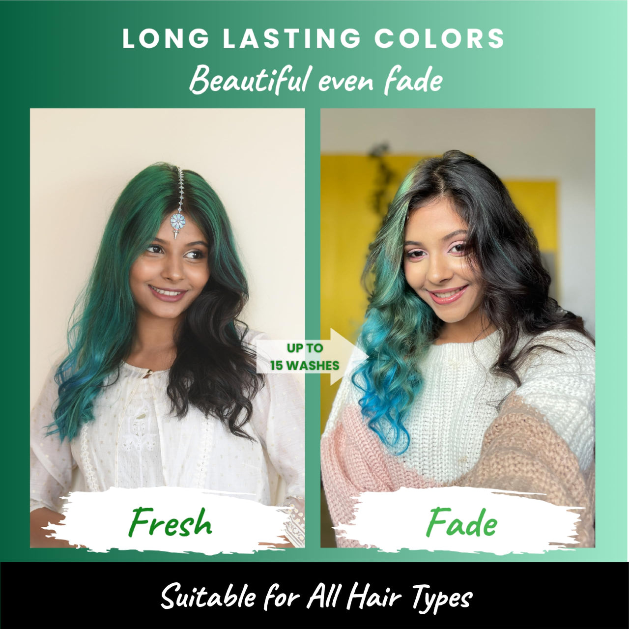 2.Oh! Italian- Emerald Green Hair Color For Women & Men | Ammonia-Free DIY Semi Permanent Hair Color | Enriched with Argan Oil | Lasts upto 12-15 Washes | Pack of 2