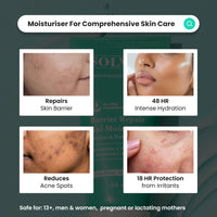 THE SOLVED SKIN India’s 1st Derma Tested Barrier Repair Gel Moisturiser With Lamellar Liquid Technology Reverses 4 Signs of Skin Damage by 70% Within 4 Weeks. 48 Hours Hydration. 50ml