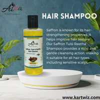 Herbigiri Herbal Saffron, Tulsi and Reetha Shampoo, Yellow, 210 ml