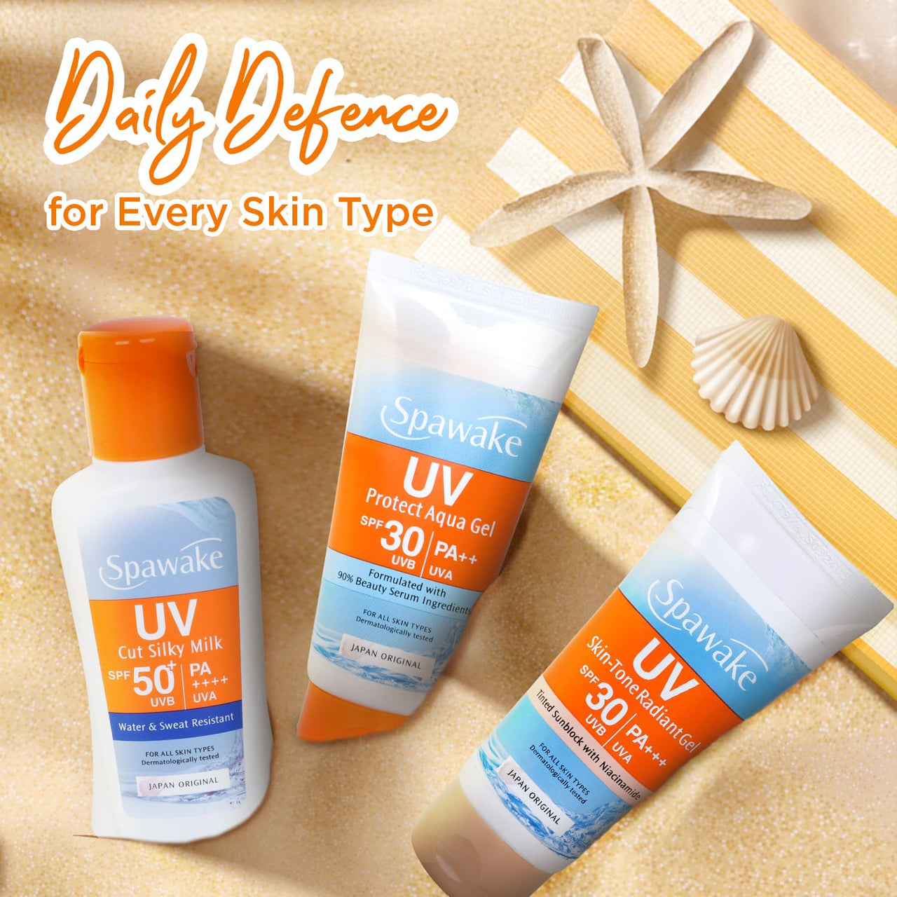 Spawake Sunscreen UV Tone Radiant Gel | SPF 30 PA+++ | Tinted & Non Greasy | Even Tone | For All Skin Tones | 45g