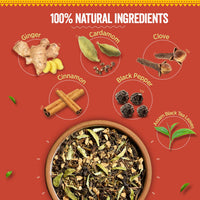 Chaayos Masala Tea - Premium Chai Patti with 100% Natural Spices - 300g [150 Cups] | Masala Chai Patti | Chai Masala | Assam Tea