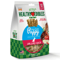 Nylabone Healthy Edibles Puppy Natural Long Lasting Dog Chew Treats Lamb & Apple Small/Regular (12 Count) 0.9166666666666666 Ounce (Pack of 12)