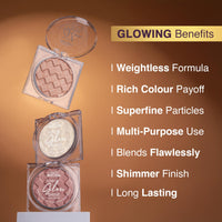Hilary Rhoda Flash Glow Shine Highlighter | Rich Colour Payoff | Superfine Particles | 3D Reflective Glow | Blends Flawlessly -7g (Gold Shine -Shade 04)