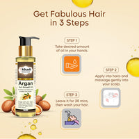 Khadi Omorose Argan Hair Oil - Controls Hair Fall, Makes Hair shiny and Strong (100 ml), (With Argan, Jojoba, Almond, Castor, Olive, Sesame Oil)
