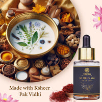 Vaprij Kumkumadi Tailam, Ayurvedic Face Oil, Saffron and 25 Herbs, Skin Brightning, Reduces Pigmentation, Dark Spots, Fine Lines, All Skin Types