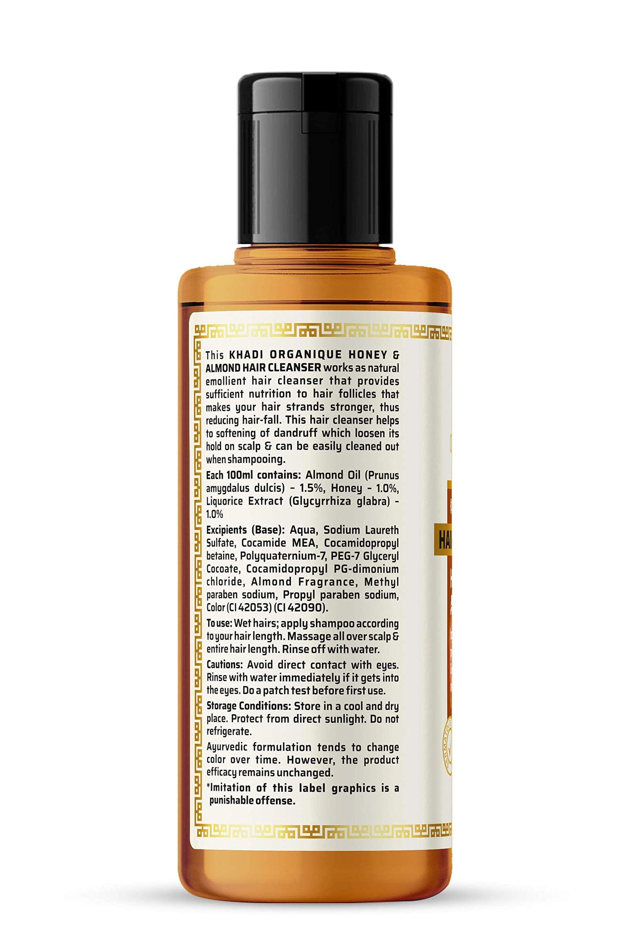 Khadi Organique Honey & Almond Hair Cleanser (Shampoo) Pack Of 1