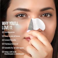 Hilary Rhoda Deep Cleanse Nose Strips | Instant Removal | Removes Blackheads & Whiteheads | Deep Cleanses Skin & Removes Dirt & Oil | 10 Strips (Charcoal - Shade 01)