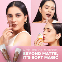 Hilary Rhoda Touch Of Mousse Lipstick | Matte Finish & Long Lasting | Infused with Vitamin E | Weightless & Liquid Lipstick with Mousse Finish | Smudge & Water Proof | Vegan - 5ml (My Forever - Shade 01)