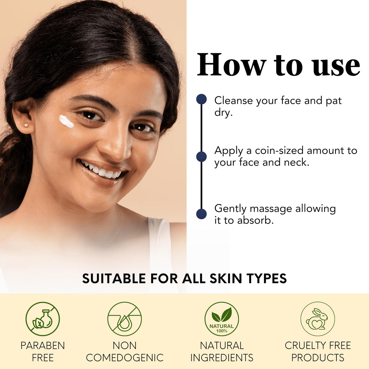 Nature's Kinn Carrot & Beetroot Dew Glow Face Moisturizer | SPF 35 PA+++ | Hydrating & Brightening | Niacinamide & Hyaluronic Acid | Anti-Pollution & UV Protection | No Parabens, Sulphates & Alcohol | 50ml