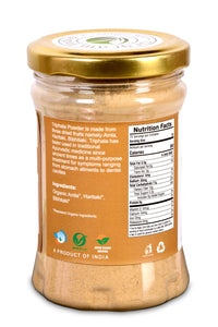 Orgrain India Organic Triphala Powder 150g | Supports Bowel Wellness & Healthy Gut, Helps to Boost Immunity & Useful for Digestion
