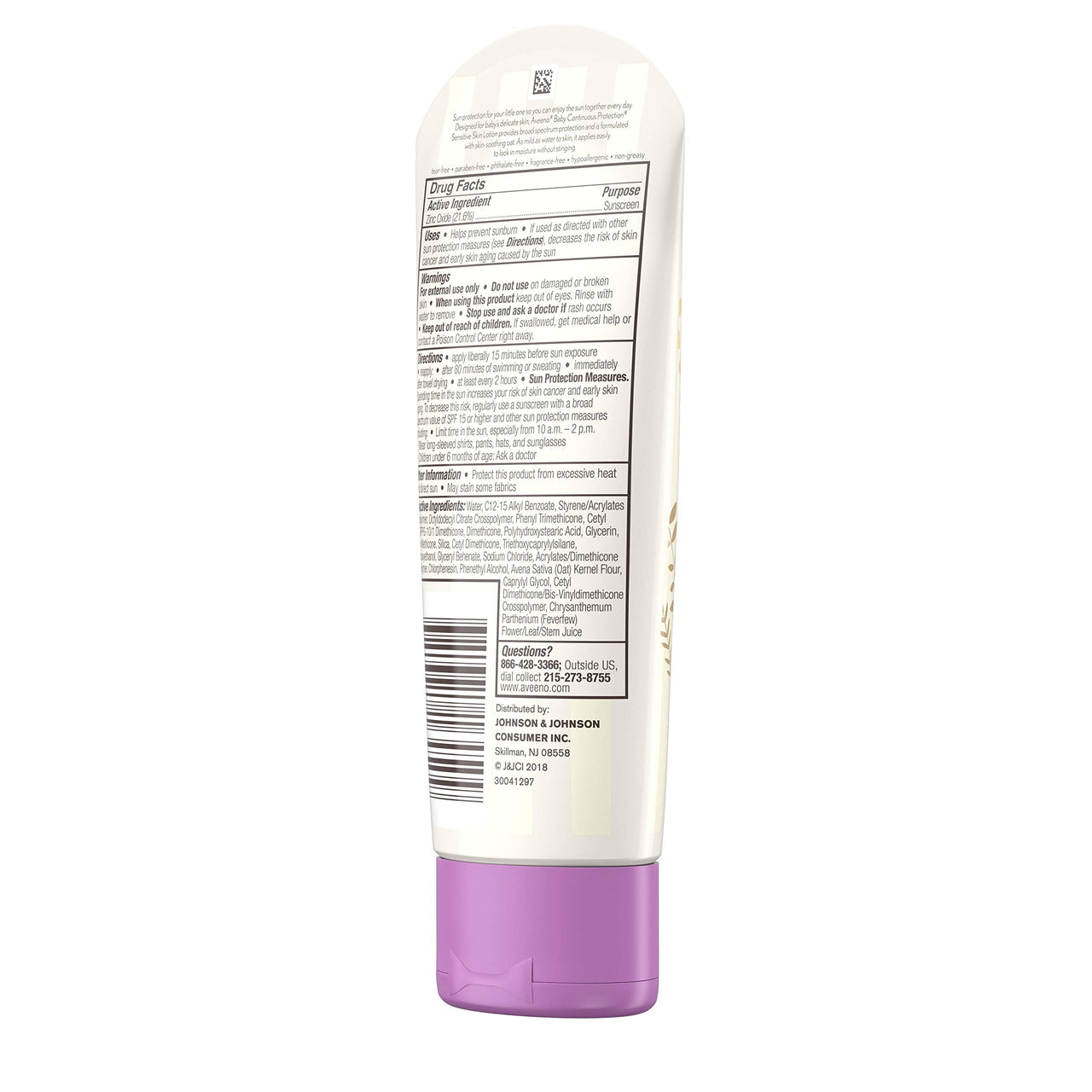 Aveeno Baby Continuous Protection Zinc Oxide Mineral Sunscreen Lotion for Sensitive Skin with, 88ml" )