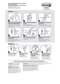 Command Medium Utility Hooks, Damage Free Hanging Wall Hooks with Adhesive Strips, No Tools Wall Hooks for Hanging Organizational Items in Living Spaces, 20 White Hooks and 24 Command Strips 20 Hooks