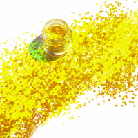 Loose Glitter Eyeshadow powder shiney Glitter (Yellow rose)