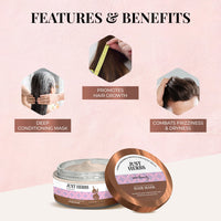 Just Herbs Kumuda - Indian White Water Lily Silicone-Free Conditioner & Anti Hairfall Natural Hair Mask- 200Gm, 2 count