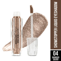 Hilary Rhoda Showstopper Liquid Eyeshadow | Gel-Based Formula | Shimmer Finish | Highly Pigmented | Blends Easily | Create Versatile Looks | 2ml (Oxidised Silver - Shade 04)