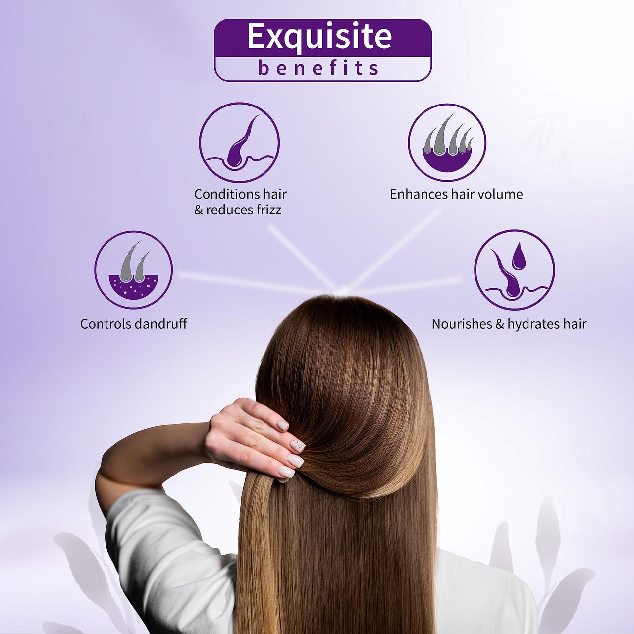 Ayouthveda Purple Rice Hair Conditioner with Rice Water & Kernel Protein | Repairs Damage, Controls Frizz & Enhances Volume | Enriched with Eggplant, Betel & Guava Leaves | For All Hair Types | 200ml