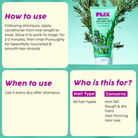 PLIX - THE PLANT FIX Rosemary Advanced Anti Hair Fall Conditioner With Rosemary For Reducing Hair Loss, Breakage| | All Hair Types | Men & Women | Sulphate & Parabeen Free| 175 Ml, 1 Count