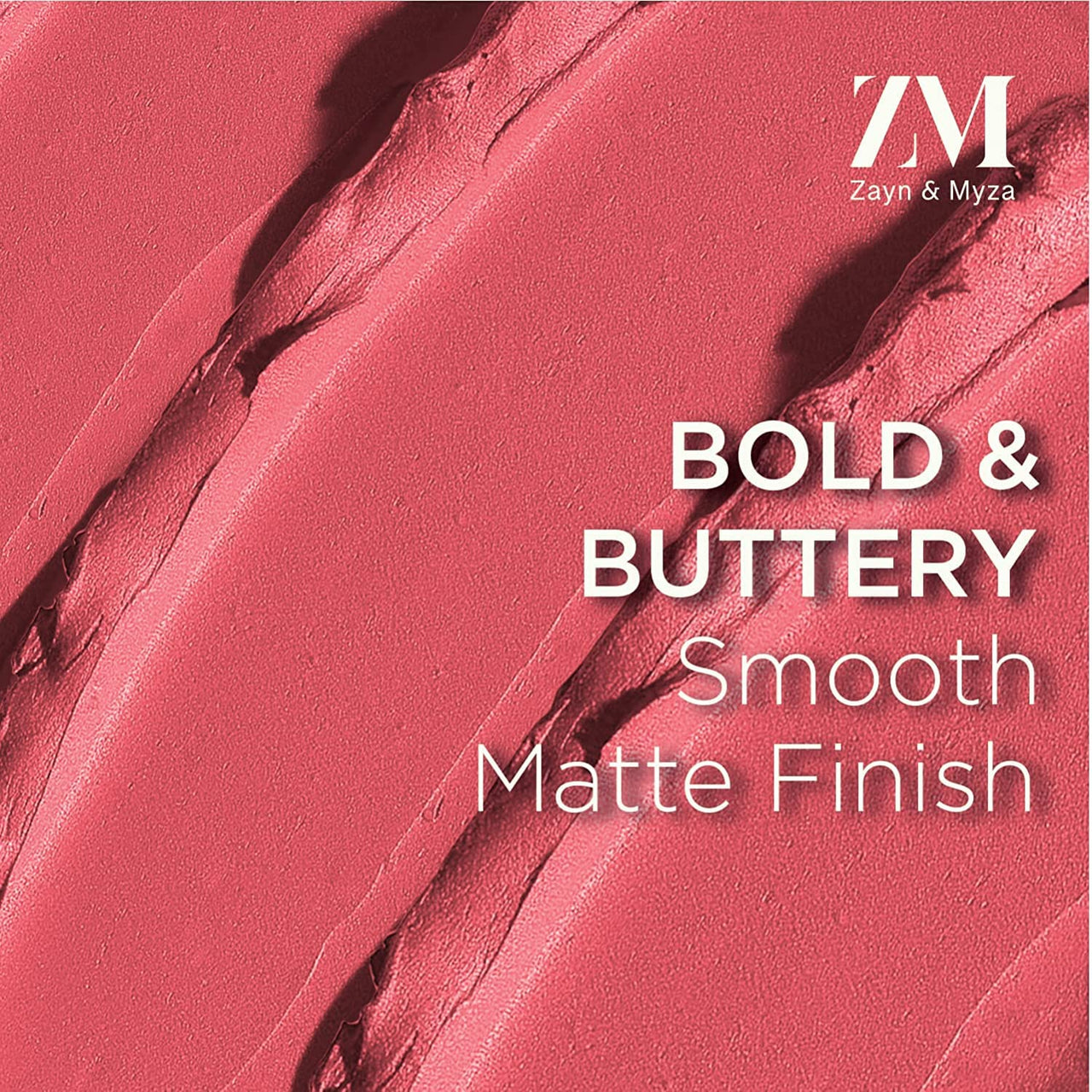 ZM Zayn & Myza Rich Matte Lipstick | Smooth and Light Weight | Intense Color in one Swipe | High Pigmentation Bullet Lip Stick Enriched with Argan oil, Murumuru and Shea Butter, (4.2 g, Fashionista)