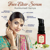 Herbs & Greens Ayurvedic Kumkumadi Advanced Face Serum For Glowing Skin, Dull and Uneven Skin, Day & Night Ultra Light Brightening Face Oil Tailam For Woman & Men | 34Herbs | 20 ML