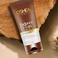 Oshea Herbals Radiance D Tan Face Scrub for All Skin Types | Tan Removal with Brigthening Formula | Enriched with Aleovera & Grape Fruit Extracts 120 g