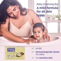 EQUALSTWO Baby Care Combo of Massage Oil (100ml) + Baby Cleansing Bar (75gm x 2) + Baby Moisturizer (200ml), All Skin Types, Hypoallergenic & Dermatologically Tested, Pack 3