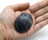 Iolite Palm Stone - Pocket Massage Worry Stone for Natural Body Chakra Balancing, Reiki Healing and Crystal Grid Iolite