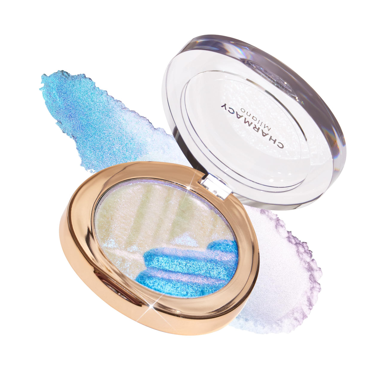 Charmacy Milano Star Dust - 614, Multichrome Blush & Highlighter, Seemless Blending Formula, Radiant Look, Compact & Portable (4.2 gms)