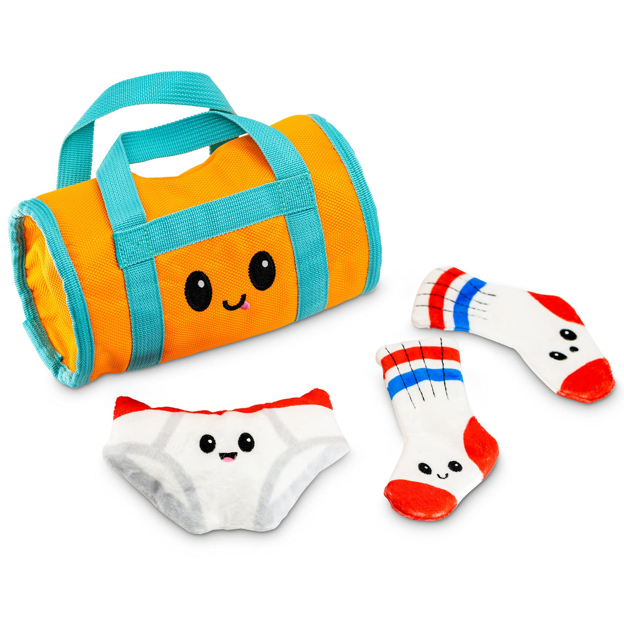 Pet Craft Supply Hide&Seek Plush Dog Toys Crinkle Squeaky Interactive Burrow Activity Puzzle Chew Fetch Treat Hiding Brain Stimulating Cute Funny Toy Bundle Pk for Small&Medium Dogs Puppies,4Piece Set Shredder Gym Bag